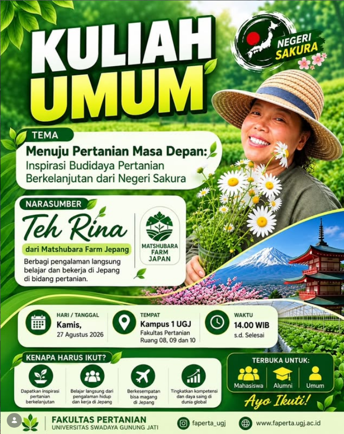 Kuliah Umum Bersama Teh Rina dari Matshubara Farm Jepang